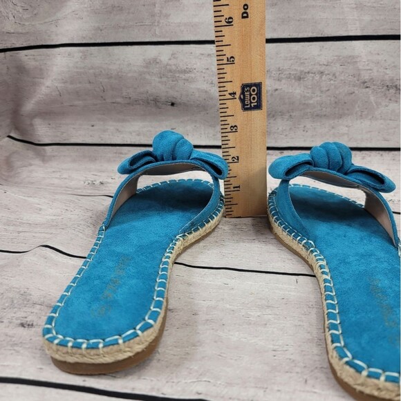 Fisace Womens Slip on Flip Flops Blue Size 6 - Picture 7 of 9